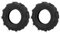 XTevu Tubeless Tire, Rubber Garden Tire, 4.00 8 Wheel Set Compatible with Tiller Trencher Snow Blower, 4 Ply 672 Lb Load Capacity Tire Pair
