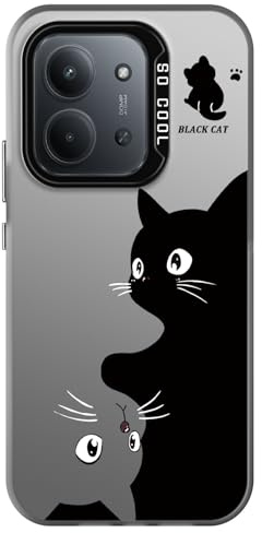 YUXING Handyhülle für Xiaomi Redmi 15C 5G 4G/Poco C85 4G Hülle Ultra Dünn Stoßfeste Schutzhülle mit Blumen Tier Graffiti Art Muster Design Slim Bumper Case Cover, Cat