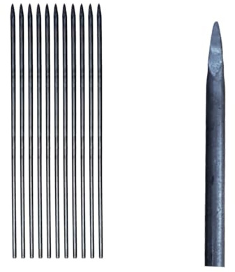 RODO Schnureisen 100cm x 16mm – massiver Schnurnagel aus Baustahl mit geschmiedeter Spitze – Erdspieß, Pflanzstab & Rankhilfe für BAU & Garten