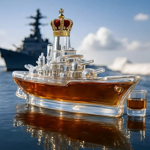 Bouteille À Whisky de 300 ML, Statue Artistique, Carafe À Whisky en Verre en Forme de Semi-remorque 3D avec Bouchon, Bouteille de Whisky Créative Et Originale, Bouteilles de Vin Vides Soufflées À l 6