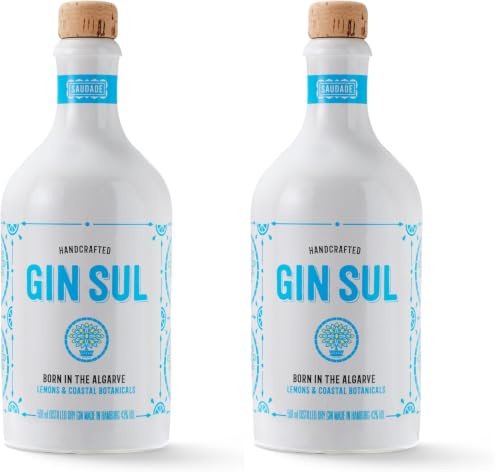 GIN SUL – 1 x 0,5l Distilled Dry Gin made in Hamburg 43% Vol. Aromen von Wacholder & Zitronen aus Portugal (Packung mit 2)