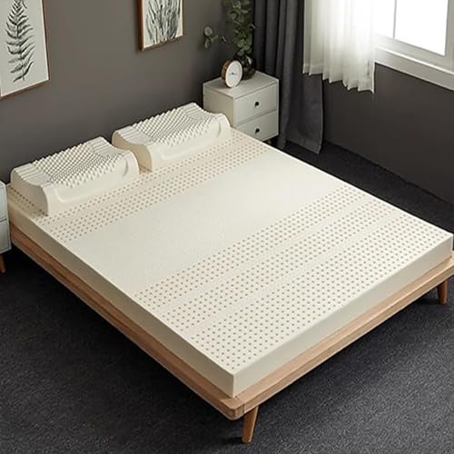 SJASD Latex-Matratze, Superweich, 100% Natürlich, Schlichtes Design, Entspannende Schlafzimmer-Latex-Matratze Mit Topper, Naturlatex-Matratzenauflage,2.5cm,180x200cm(71x79in
