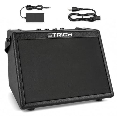 STRICH Electronic Drum Amplifier 20W, Wireless Drum Amp, Portable Drum Speaker for Electronic Drum Sets & Keyboards, Compact Practice Amp for Home, Studio & Small Gigs, Black, SDA-20