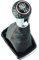 Do!LED Schaltknauf Golfball Optik Schaltsack Schaltmanschette Chrom Rahmen 5 Gang rote Naht