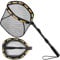 PLUSINNO Floating Fishing Net, Rubber Coated Fish net for Easy Catch and Release, Fishing Nets Freshwater for Bass, Trout, Walleye, Kayak, Folding Landing Net for Easy to Carry and Storage, Yellow