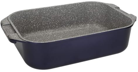 MasterClass Bandeja para Horno Grande con Asas de Aluminio Fundido, 41 x 26 cm – Azul Metalizado