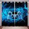 Games Curtain for Gaming Bedroom Living Room Gamer Room Curtains Kids Boys Video Game Gamepad Window Drapes Console Game Controller Curtain Blue W46*L54