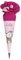 Glückspilz Schultüte mit Namen personalisiert, Reh Bambi, Zuckertüte aus Stoff, mit Rohling, Rosa Pink
