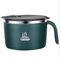 JUNMIN Edelstahl Instant Noodle Bowl Student Lunch Box isoliert Japanische Stil Geschirr Ramenschüssel mit Deckel (Kostenlose Geschirr) (Color : Blue, Size : 15.5x11cm)