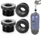 4 Pcs Screw Thread Adapter, 3/8 Female to 5/8 Male Mic Screw Adapter for Microphone Stand Blue Yeti, Yeti Pro, Blue Yeti X, Blue Snowball, Rigych (Black)