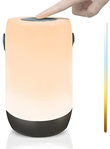ZVM Akku Outdoor Lampe Tragbare LED Dimmbare Tischlampe, Touch Bedienung Nachttischlampe, Batteriebetrieben mit USB, für Tisch Bar Terrasse ostern dekoration