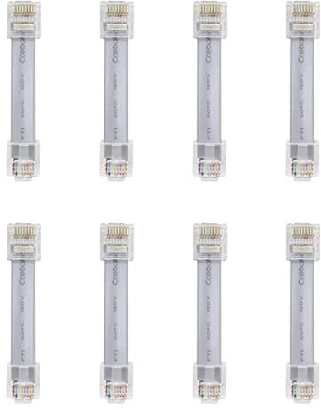 RIIEYOCA Short Cat5e Ethernet Patch Cable 5 CM,Flat RJ45 Computer LAN Network Cord for Router, Modem,Switch, Server(8 Pack, Grey)