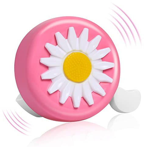 flintronic Fahrradklingel, Kinder Fahrradglocke, Fahrrad Klingel Colour Coole Bell für Jugend Kinderrad Glocke Unisex - Pink Weiß