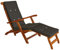CASARIA Lettino Prendisole Queen Mary in Legno Acacia Pieghevole Cuscino Antracite Incl. 169x54x95cm