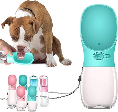 Portable 550ml Dog Pet Water Bottle - Travel Puppy Water Dispenser - Leak Proof Outdoor Drinking Mug Cup