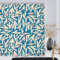 Miyotaa Matisse Duschvorhang-Set, Retro-Stil, 152 x 180 cm, abstrakt, modern, niedlich, Vintage, ästhetische Kunst, Blume, Polyester, wasserdicht, Badezimmervorhang mit 12 Haken, Blau