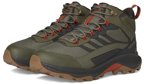 Merrell Men's Speed Strike 2 Mid Waterproof Hiking Boot, Olive, 11.0