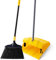 Yocada Heavy Duty Broom and Dustpan Set with Windproof Cover Commercial Outdoor Indoor for Courtyard Garage Lobby Mall Market Floor Home Kitchen Room Office Pet Hair Rubbish