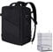 VOESLD für Ryanair Kabinentaschen mit Organizer 40x20x25, Handgepäcktasche Handgepäck Koffer mit Organizer, Hängerucksack Reiserucksack mit Organizer, Schwarz , M