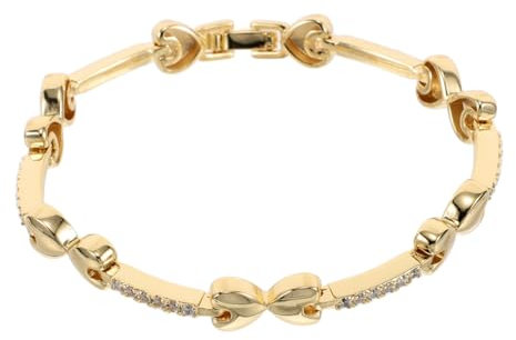 AKOOSY Frauen Armband Mit Zirkonia Modisches Freundschaftsarmband Im Hip-hop-stil Herz-design Für Freunde Langlebige Materialien Glänzende Steine Für Verschiedene Anlässe