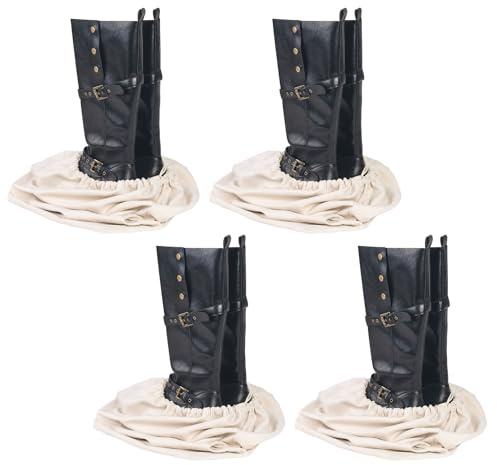 LAKE OF FIRE 4 Pcs Boot Bag for Cowboy Boots - Travel Boot Storage Shoes Bag for Cowboy Boot Protection (21 X 12)
