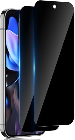 TuFun Schutzfolie für Google Pixel 9/Pixel 9 Pro für Panzerglas Sichtschutz, [2 Stück] Privacy Anti-Spy Displayschutz, 9H Härte Sichtschutzfolie, Anti-Spähen - Schwarz