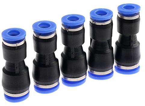 MUXSAM Pneumatische Fittings Push，Gerade Pneumatik Steckverbinder in Fitting Steckverbinder für Luft Wsser Schlauchanschluss 5pcs Durchmesser 8cm，6cm