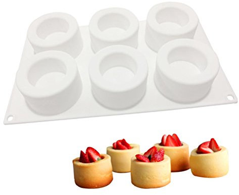 BESTonZON Lot de 6 moules à gâteau creux DIY Gâteau Moisissure Moule 3D Silicone pour Pudding Chocolat Mousse Dessert Cuisine Moules à Pâtisserie