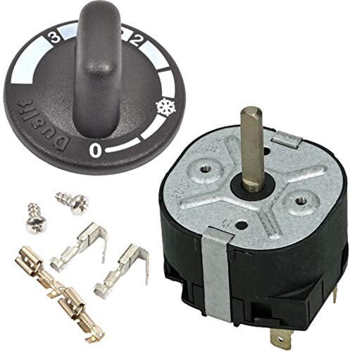 SPARES2GO Mi2 Timer, Heat Temperature Control Knob Switch + Connectors for Dualit Toaster