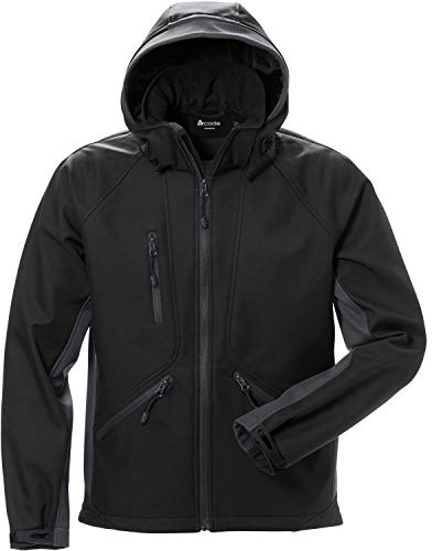 ACODE Men's Windwear Soft Shell Hooded Jacket Black Size 60/62 (XXL)