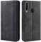 HualuBro Handyhülle für Wiko View 3 Pro Hülle, Retro Leder Brieftasche Tasche Schutzhülle Handytasche LederHülle Flip Case Cover für Wiko View3 Pro 2019 - Schwarz