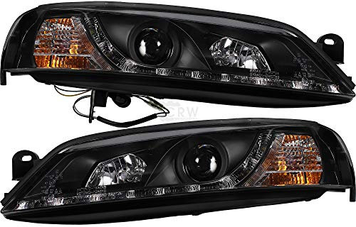 TFL Optik Scheinwerfer Set Vectra B Bj. 99-02 H1+H1 Klarglas schwarz