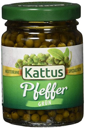 Kattus - Grüner Pfeffer, in Aufguss | 60 g im Glas | In Salzlake, für Saucen und Schmorgerichte