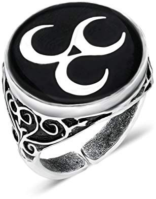 ÜLKÜCÜ Market Ring Edelstahl Herrenschmuck größenverstellbar Türkei Atatürk Bozkurt Göktürk Osmanli Silber