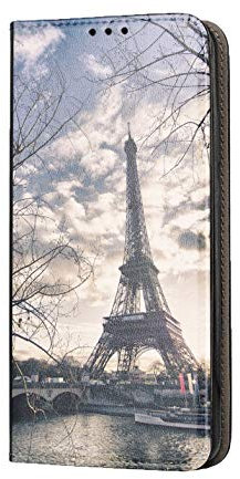 KX-Mobile Hülle für Samsung S7 Handyhülle Motiv 1452 Eifelturm Paris Frankreich Seine Premium Smart aus Kunstleder einseitig Bedruckt HandyCover Handyhülle für Samsung Galaxy S7 Hülle