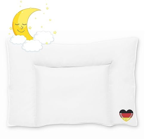 Koru Kids® Kinder Kissen 40x60 cm – 100% kanadische Daunen – Kinderkissen 40x60 – 60 Grad waschbar - Oeko-Tex – Kinderkopfkissen – Kopfkissen Kinder - Made in Germany – Füllung 180g