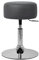 ML-Design Schminkhocker Dunkelgrau aus verchromter Stahl, Sitzhocker Rund Ø 33cm, Schminktisch Hocker höhenverstellbar 52–65cm, Drehbar, Polsterhocker ergonomisch mit Kunstleder-Bezug, Antirutschgummi