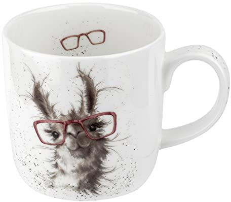 Royal Worcester Wrendale Designs 14 Ounce Fine Bone China Mug- No Probllama, Llama