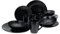 CreaTable, 25833, Serie Black Matt, 16-teiliges Geschirrset, Kombiservice aus Steinzeug, spülmaschinen- und mikrowellengeeignet, Qualitätsproduktion