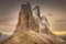 adrium AluVerbund-Bild 50 x 30 cm: Bergkammansicht von Tre Cime di Lavaredo, Südtirol, Dolomiten Italien Alpen (123740404)