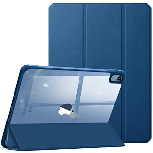 FINTIE Custodia per iPad (A16) 11ª Generazione 11 (2025)/iPad 10ª Generazione 10.9 (2022) - Sottile Leggero Trasparente Cover Posteriore con Bordo in TPU Morbido Auto Sveglia/Sonno, Blu