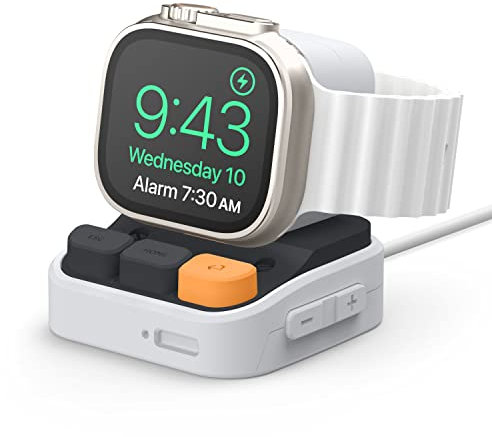 elago W9 Supporto Compatibile con Apple Watch Serie 10/9/8/7/6/5/4/3/2/1/Ultra 2/Ultra/SE (49mm 45mm 44mm 42mm 41mm 40mm 38mm), Compatible con Galaxy Watch Serie 8/7/6/5/Ultra/Classic (Grigio Chiaro)