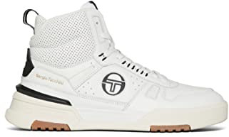 Sergio Tacchini BB Court HIGH Unisex für Damen Herren Sneaker Schnürschuh Schuhe White TOFU Raven (3396) Gr. 43
