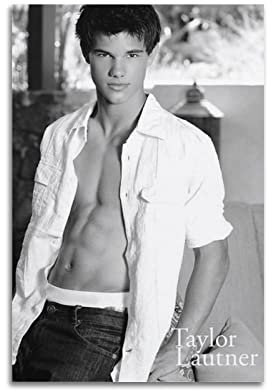 NOGRAX Schauspieler Taylor Lautner Poster für Schlafzimmer, Ästhetik, Bilddruck, Leinwand, Gemälde, 20 x 30 cm, ungerahmt