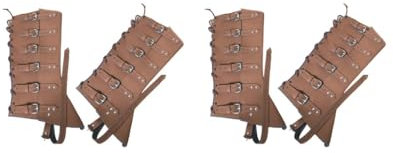 Paowsietiviity Zapatos medievales con cordones y hebilla, accesorios para fotos, accesorios de cosplay, negro, 40 cm, Juego de 2 (marrón, 40 cm), 40 cm