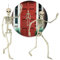 com-four® 2X 60cm Deko Skelett für Halloween - XL-Skelett aus Kunststoff zum Aufhängen und Aufstellen - Skelett mit beweglichen Gelenken - hoher Grusel-Faktor für Halloween (XL - 2 Skelett - 60cm)