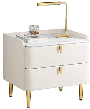 KOHARA Moderner Nachttisch, Schlafzimmer, Heller Luxus-Nachttisch aus Massivholz