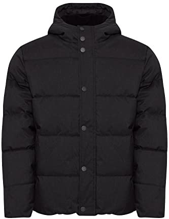 !Solid SDCollin Herren Winterjacke Herrenjacke jacke Outdoorjacke mit Kapuze und Steppungen Robuste Polyester-Qualität Regular Fit, Größe:M, Farbe:True Black Melange (1940081)