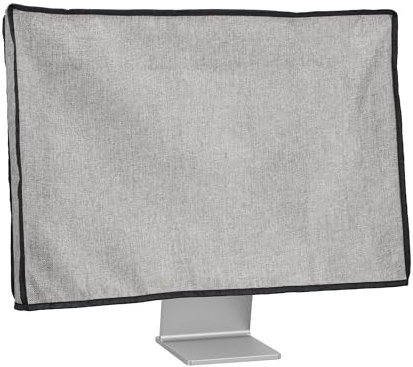 kwmobile Dust Cover for 31-32 monitor - Linen Monitor Display Protector - Protect Your Computer Screen - Light Grey