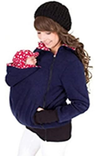 Babytrage-Kapuzenjacke, Weich Und Bequem, 3-In-1-Känguru-Mantel Für Damen Mit Reißverschluss, Schwangeres Oberteil,007,L